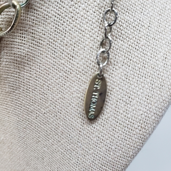St. Thomas Mixed Metal Disk Statement Necklace - Picture 6 of 7